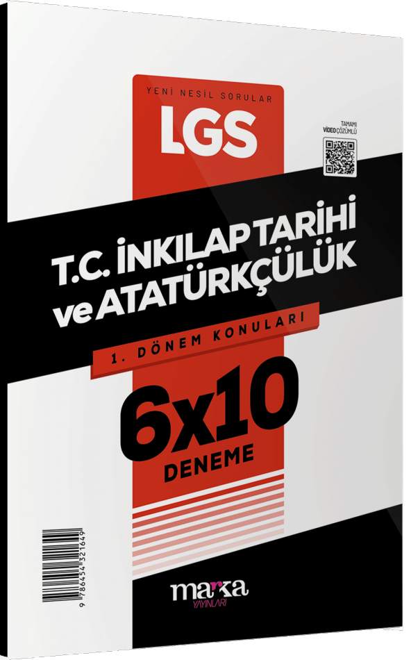 Marka LGS 1.Dönem Konuları T.C. İnkılap Tarihi ve Atatürkçülük 6 Deneme Marka Yayınları ürün görseli 1