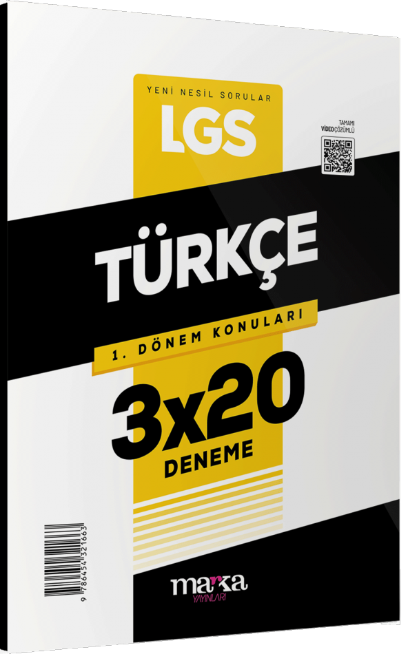 Marka LGS 1.Dönem Konuları Türkçe 3 Deneme Marka Yayınları ürün görseli 1