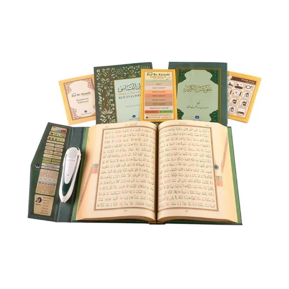 Hayrat Yayınları Kuran Okuyan Kalem Cami Boy Yeşil ürün görseli 1