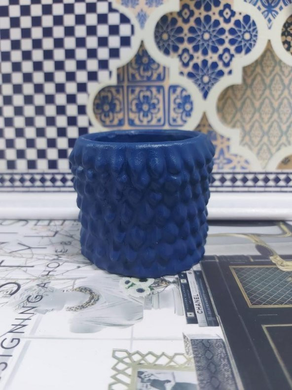 Dekoratif Kozalak Saksı 8x7cm Okyanus ürün görseli 1