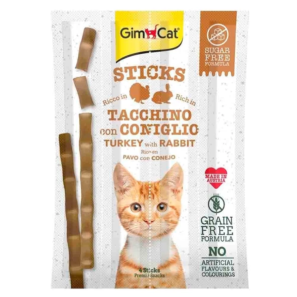Gimpet Sticks Hindili & Tavşanlı Kedi Ödül Çubukları 4 Parça ürün görseli 1