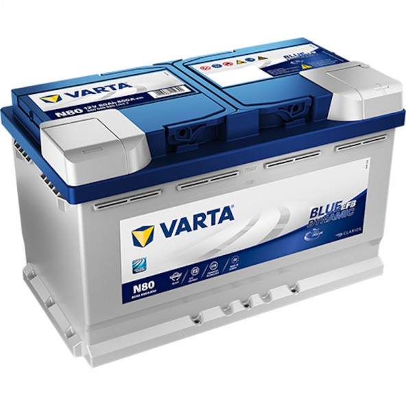 Varta Blue Dynamic N80 Start-Stop Efb 12 V 80 Ah 800 A(En) Akü ürün görseli 1