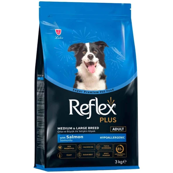 Reflex Plus Somonlu Orta ve Büyük Irk Yetişkin Köpek Maması 3 Kg ürün görseli 1