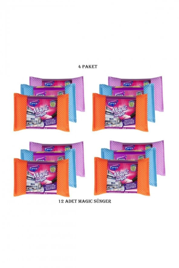 Parex 12 Adet Magic Sihirli Sünger ürün görseli 1