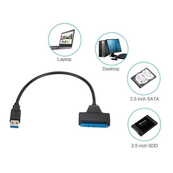 Elitstore USB 3.0 to SATA HDD KABLO - Resim 4