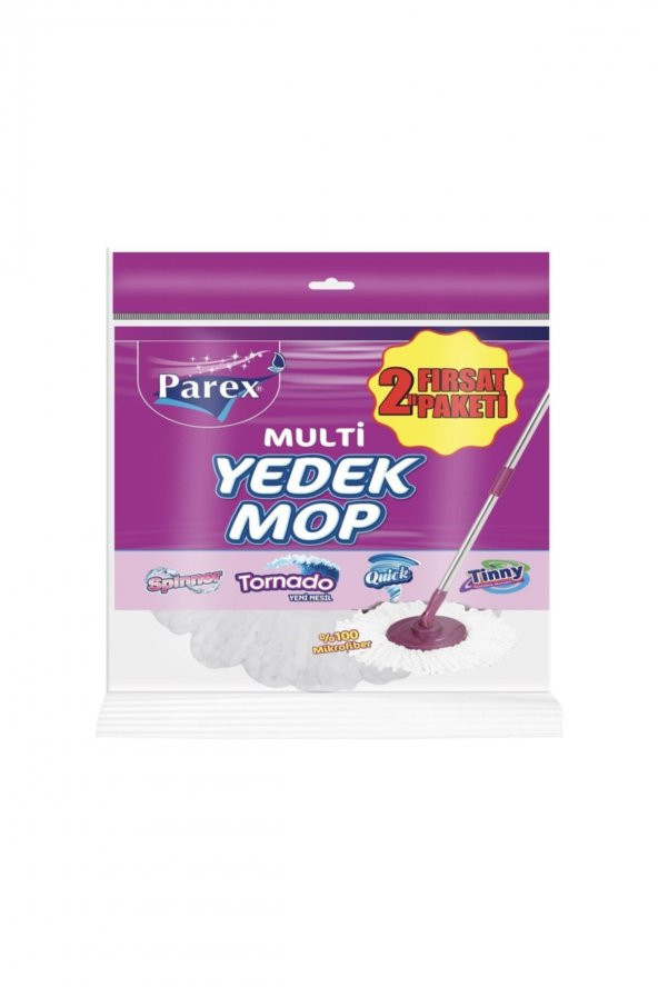 Parex Spinner Tornado Quick Tinny Multi Yedek Mop 2'li Fırsat Paketi ürün görseli 1