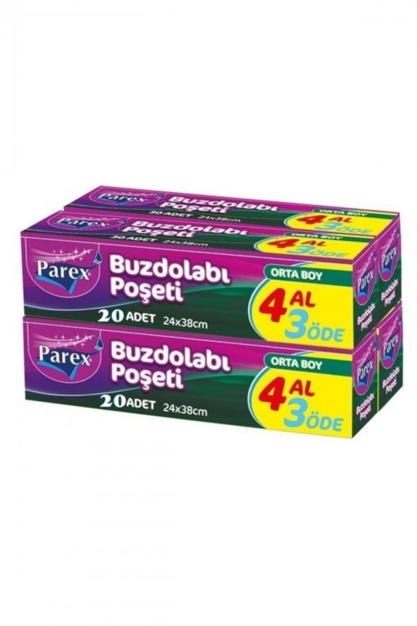 Parex Buzdolabı Poşeti Orta Boy 4 Al 3 Öde ürün görseli 1