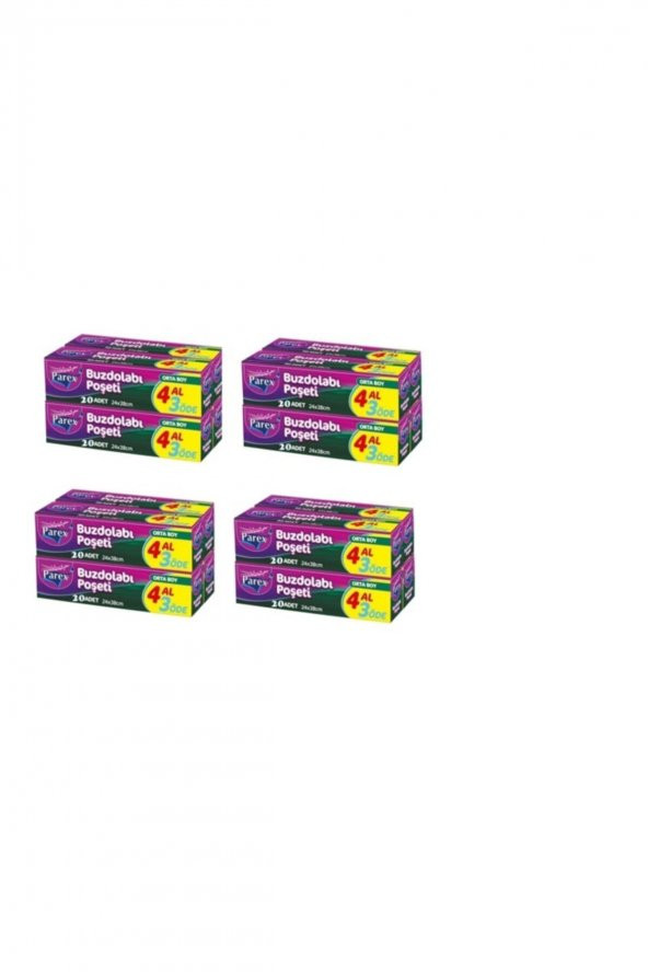 Parex Buzdolabı Poşeti 4 Al 3 Öde Orta Boy 4 Lü Paket ürün görseli 1