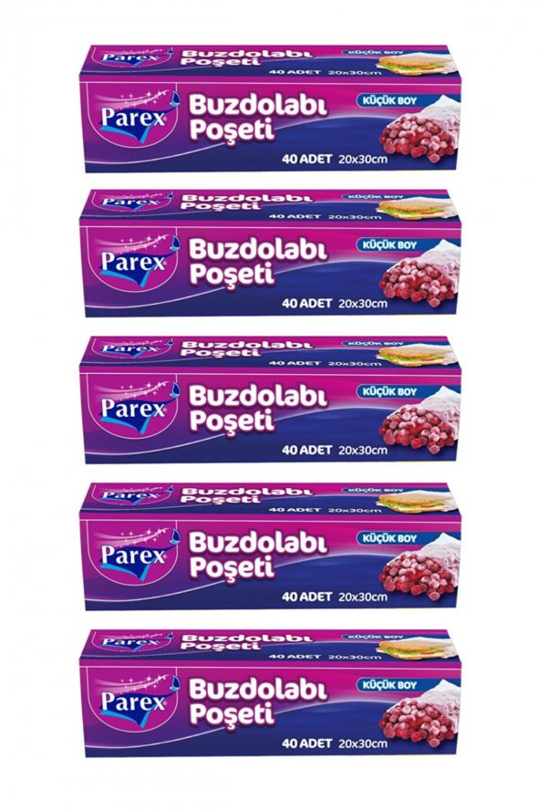 Parex 40lı Küçük Boy Buzdolabı Poşeti- 5 Paket ürün görseli 1
