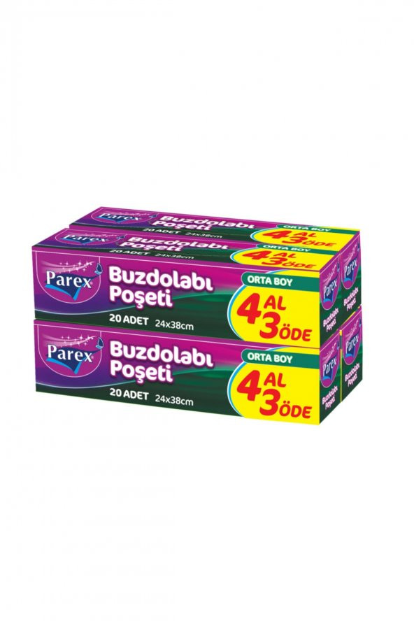 Parex Orta Boy Buzdolabı Poşeti 4 Al 3 Öde ürün görseli 1