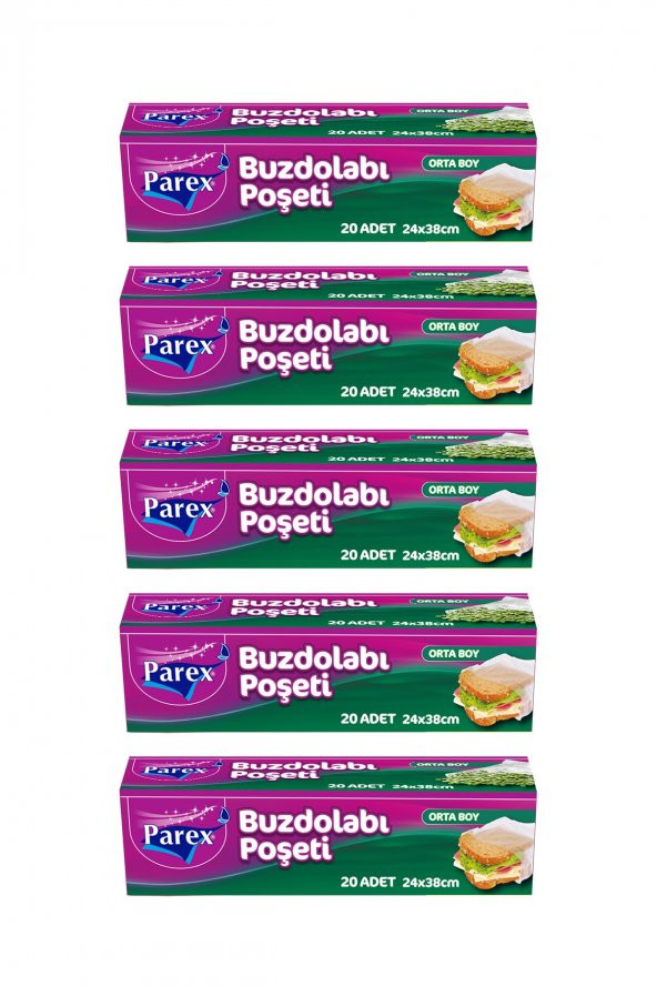 Parex Buzdolabı Poşeti Orta Boy X 5 Adet ürün görseli 1