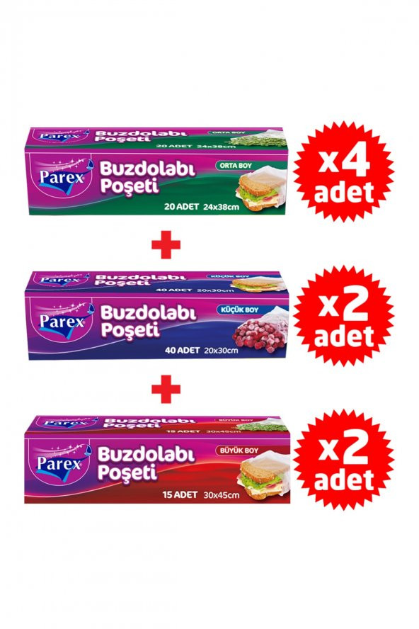 Parex Buzdolabı Poşeti 8 Li Paket ürün görseli 1