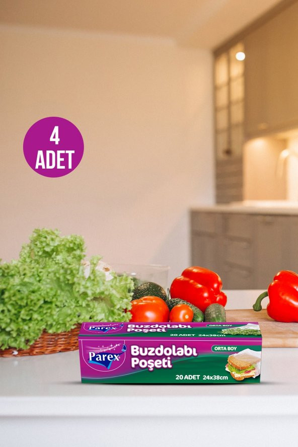 Parex Buzdolabı Poşeti Orta Boy X 4 Adet. - Resim 3