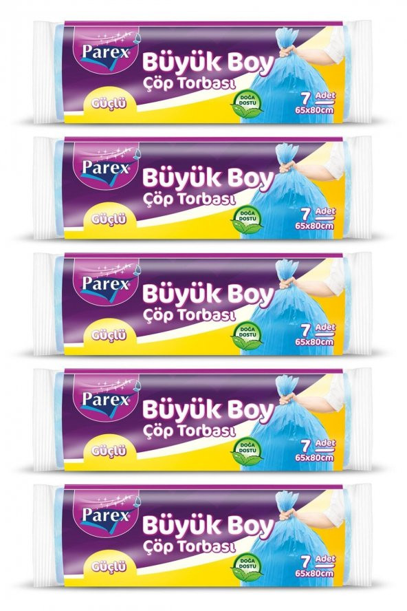 Parex Güçlü Çöp Torbası Büyük Boy 5'li ürün görseli 1