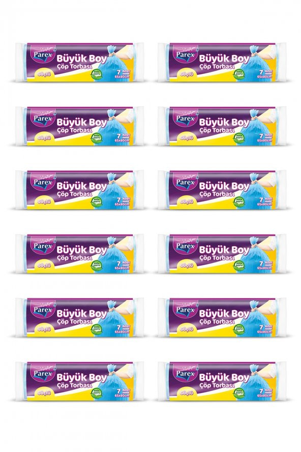 Parex Güçlü Çöp Torbasi Büyük Boy 12'li Paket ürün görseli 1