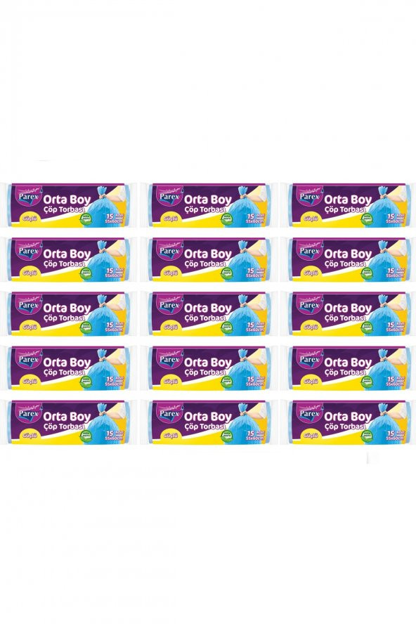 Parex Güçlü Çöp Torbası Orta Boy 15'li X15 Adet ürün görseli 1