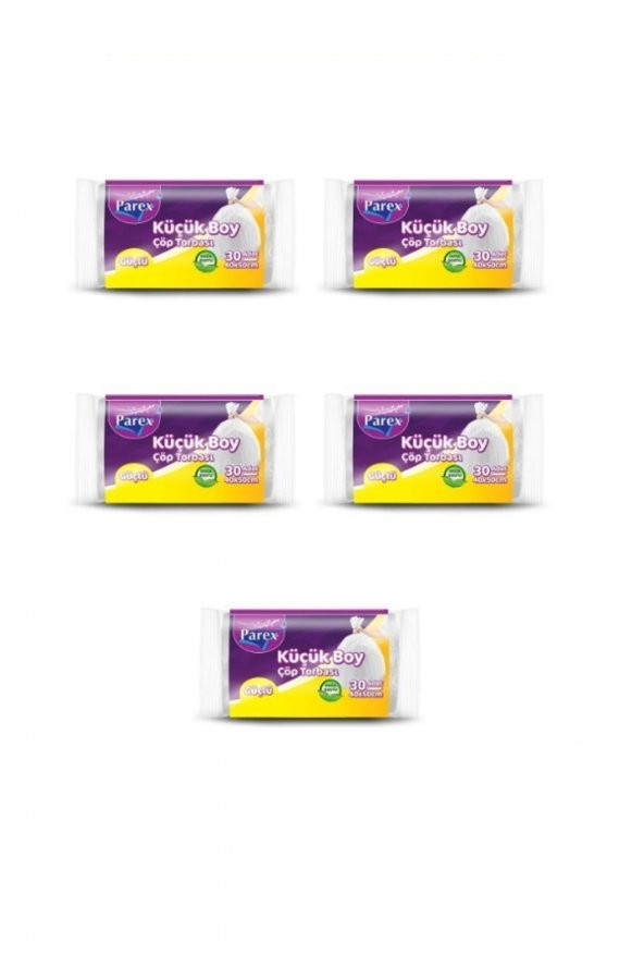 Parex Güçlü Çöp Torbası Mini Boy 5' Li Paket ürün görseli 1