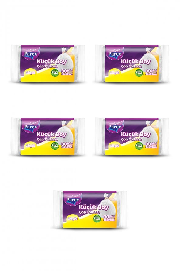 Parex Güçlü Çöp Torbası Mini Boy 5' Li Paket ürün görseli 1