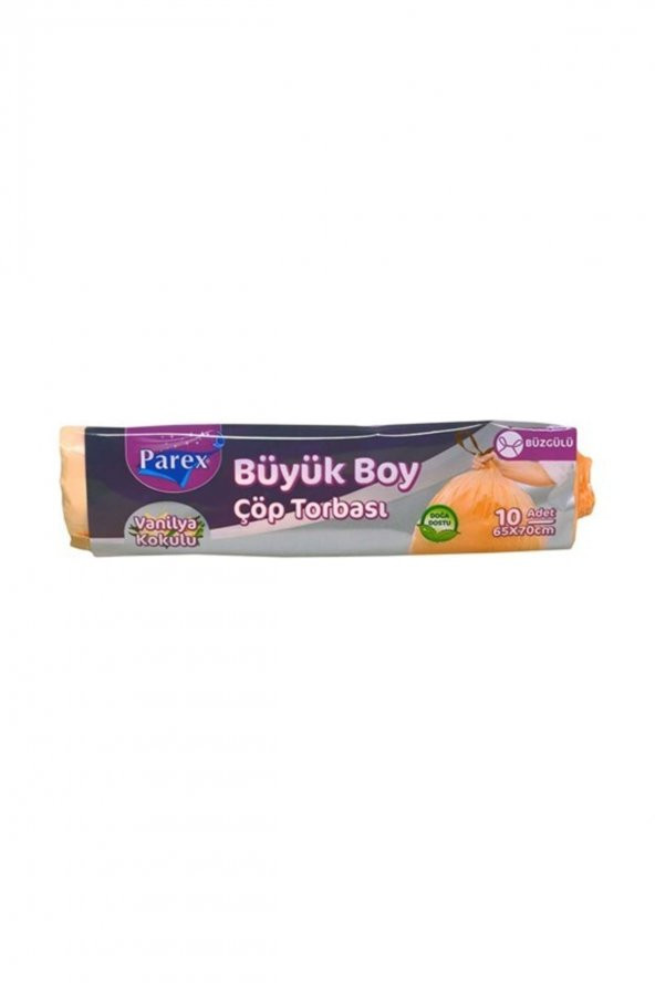 Parex Çöp Torbası Büyük Boy Büzgülü Vanilya Kokulu 10'lu ürün görseli 1