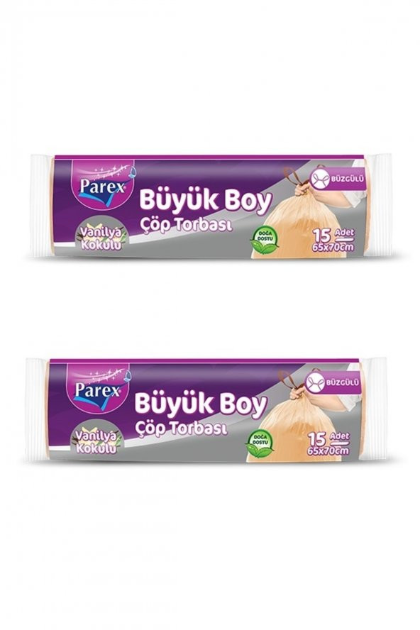 Parex Vanilya Kokulu Büyük Boy Büzgülü Çöp Torbası 2 Adet ürün görseli 1