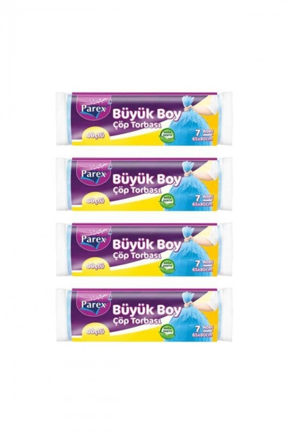 Parex Güçlü Çöp Torbası Büyük Boy 4 lü ürün görseli 1