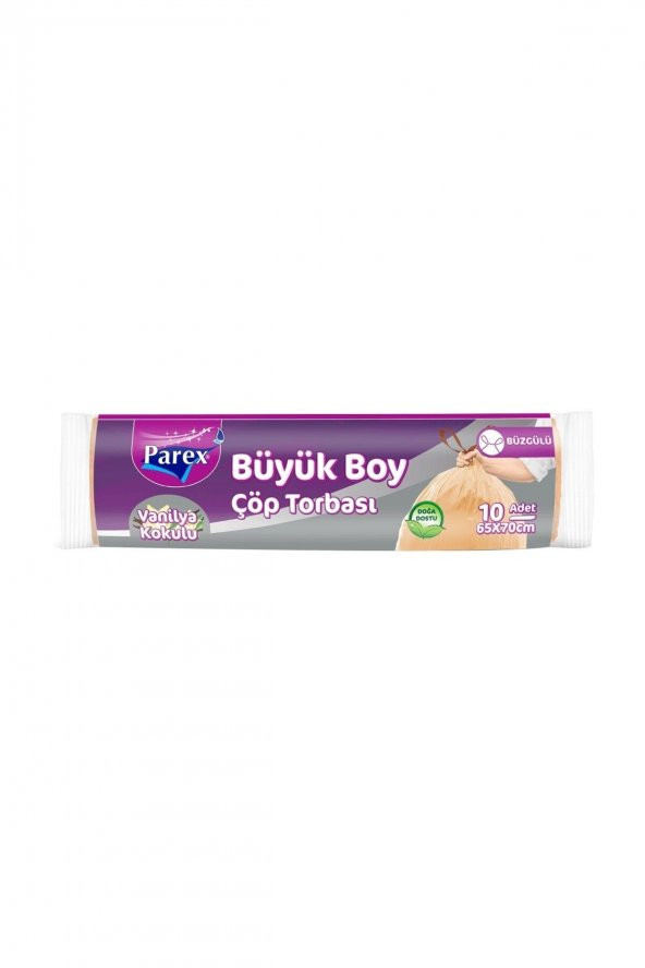 Parex Büzgülü Vanilya Kokulu 10 Adet Büyük Boy Çöp Torbası ürün görseli 1