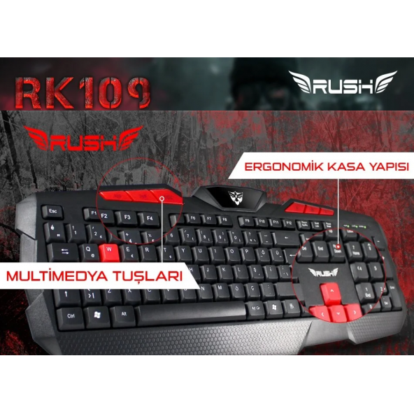 Multimedya Oyun Klavyesi Q/TR - Resim 3