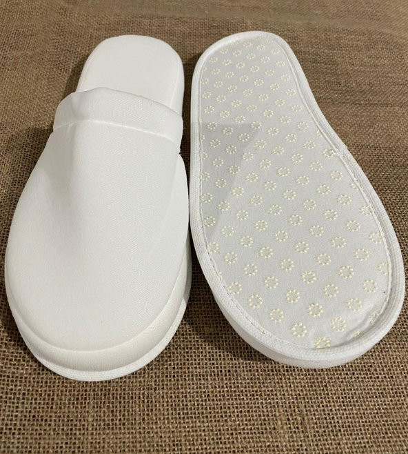 Çift Kat Polyester Havlu Süslenebilir Lohusa Terliği 5 Çift - Resim 4