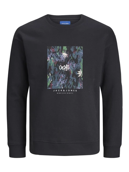 JACK JONES Yazı Baskılı Bisiklet Yaka Erkek Sweatshirt 12242366 ürün görseli 1