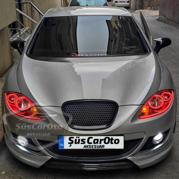 Seat Leon Mk2 2005-2008 Makyajsız Kasa İle Uyumlu Batman Yarasa Ayna Kapağı Piano Black ABS Plastik ürün görseli 1