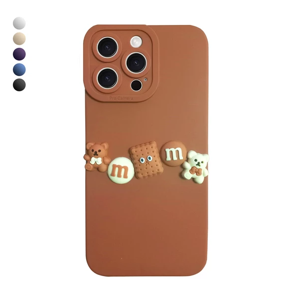 iPhone 15 Pro Max Kılıf 3D M Bear Kamera Korumalı Silikon Kapak ürün görseli 1