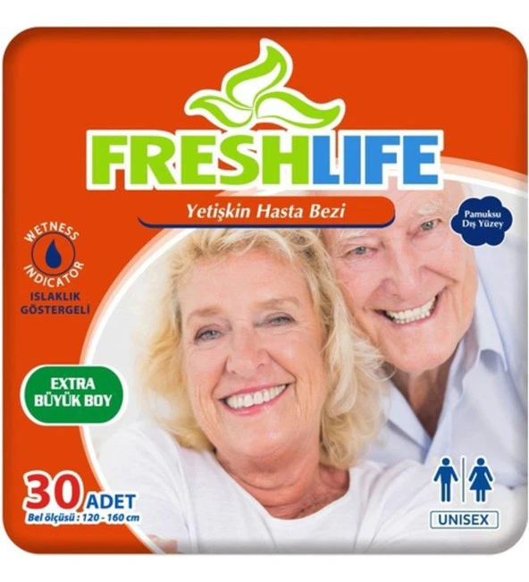 Freshlife 30 Adet XLarge Belbantlı Islaklık Göstergeli Hasta Bezi ürün görseli 1