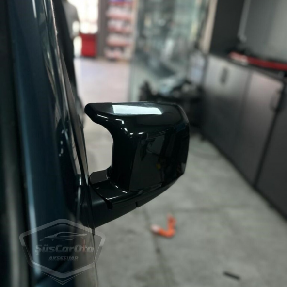 Peugeot Bipper 2008-2022 Uyumlu Batman Yarasa Ayna Kapağı Piano Black ABS Plastik ürün görseli 1