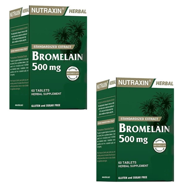 Nutraxin Bromelain 500 mg 60 Tablet 2 ADET ürün görseli 1