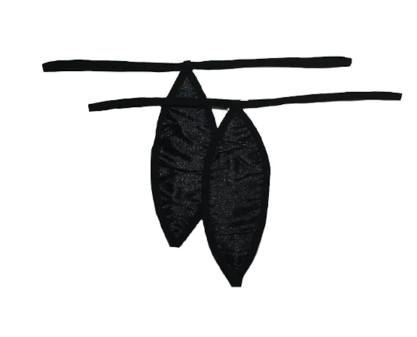 ASM1210 Kadın 2 li  Siyah Mıcro Mini Damla Kıskırtıcı String ürün görseli 1