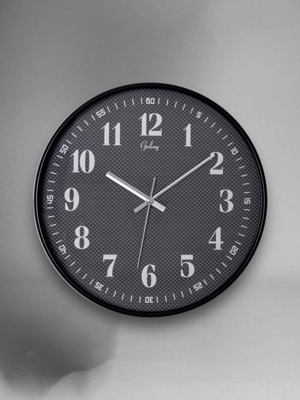 Galaxy 218-K-1 Serisi Eskitme Metal Görünümlü Sessiz Akar Modern Duvar Saati 30 cm ürün görseli 1
