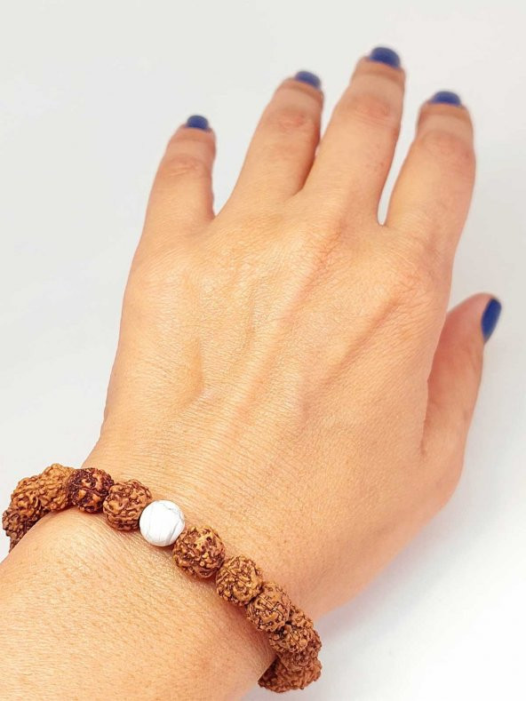 Havlit Taşlı Rudraksha Tohum Unisex Bileklik 8mm ürün görseli 1