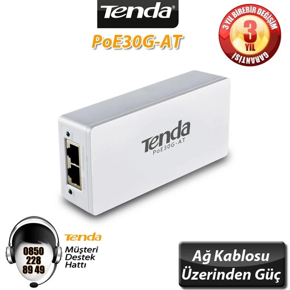 TENDA POE30G-AT Gigabit POE Enjektörü  802.3af/at POE30G-AT ürün görseli 1