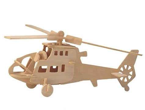 3D Ahşap Puzzle Helikopter Maketi ürün görseli 1