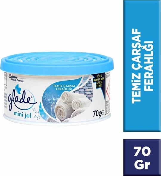 Glade 70 gr Mini Jel Temiz Çarşaf Ferahlığı Oda Kokusu ürün görseli 1