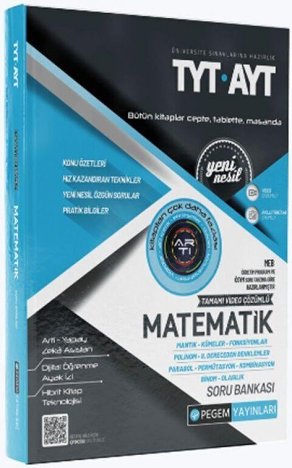 TYT AYT Matematik Mantık Kümeler Fonksiyonlar Soru Bankası Pegem Yayınları ürün görseli 1