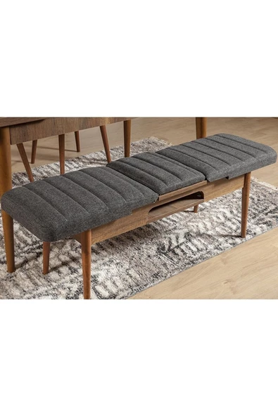 ZEYTUN Ahşap Açılır Bench Ceviz Antrasit ürün görseli 1