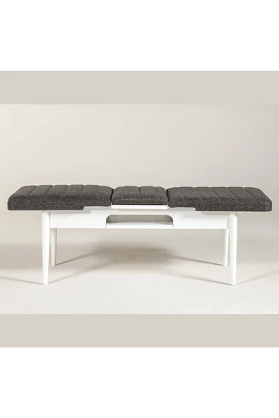 ZEYTUN Ahşap Açılır Bench Beyaz Antrasit - Resim 3