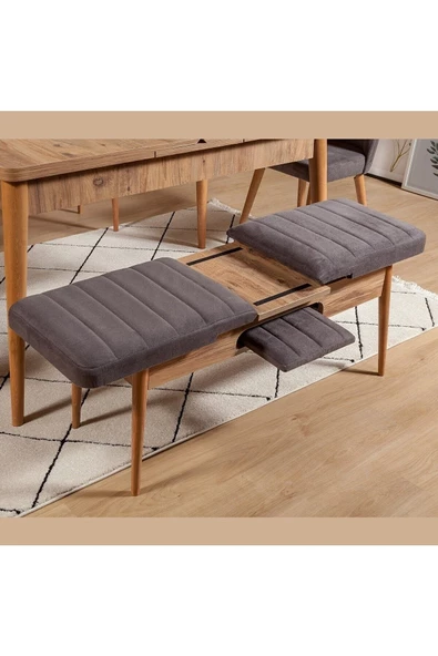 ZEYTUN Ahşap Açılır Bench Atlantik Soho Antrasit ürün görseli 1
