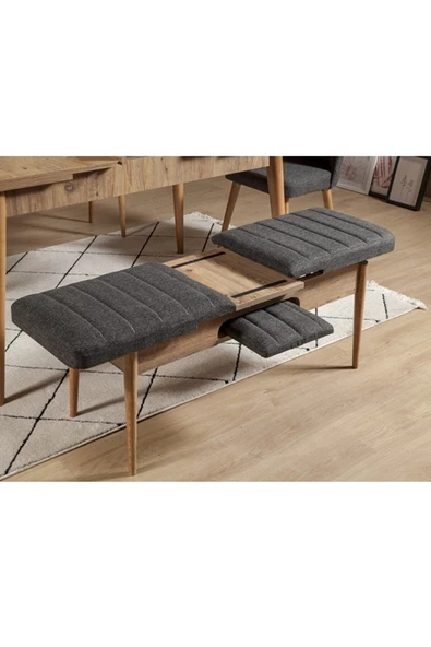 ZEYTUN Ahşap Açılır Bench Atlantik Antrasit - Resim 3