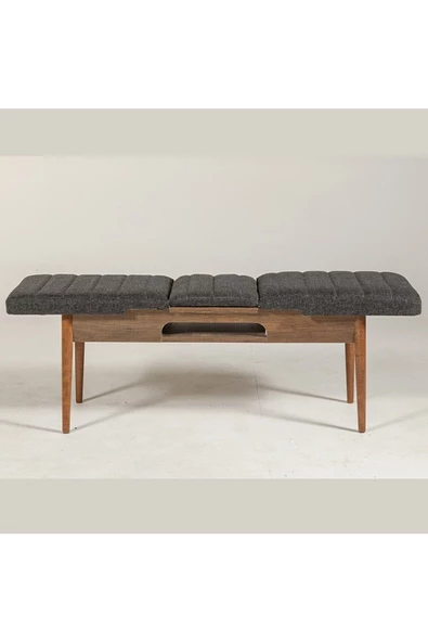 ZEYTUN Ahşap Açılır Bench Ceviz Antrasit - Resim 3