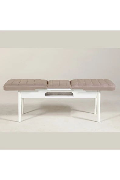 ZEYTUN Ahşap Açılır Bench Beyaz Taş - Resim 3