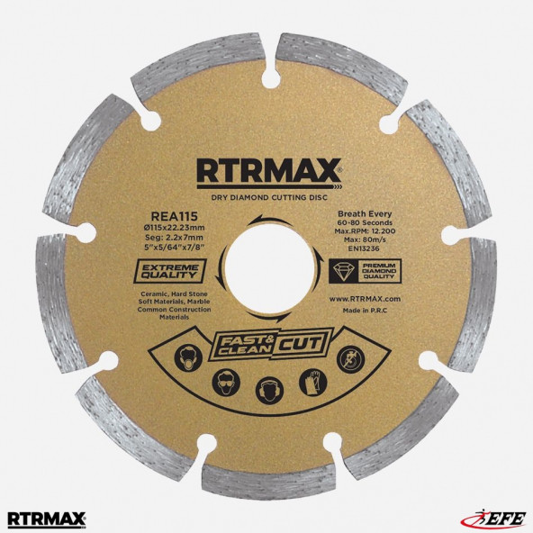 RTRMAX REA115 Soketli Elmas Testere 115 X 22 MM ürün görseli 1