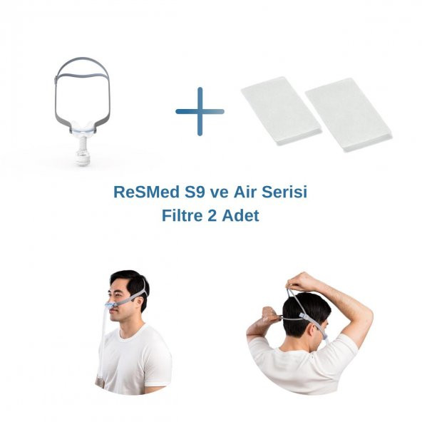 ResMed AirFit N30 Minimum Yüz Temaslı Burun Maskesi+ResMed S9 ve Air Serisi Filtre 2’li Paket ürün görseli 1