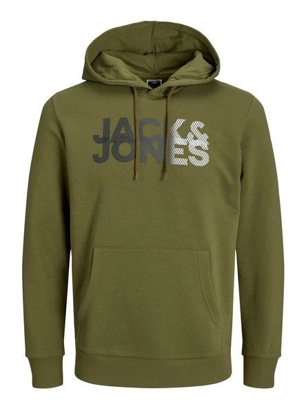 JACK JONES Erkek Kanguru Cepli Kapüşonlu Sweatshirt 12243927 ürün görseli 1